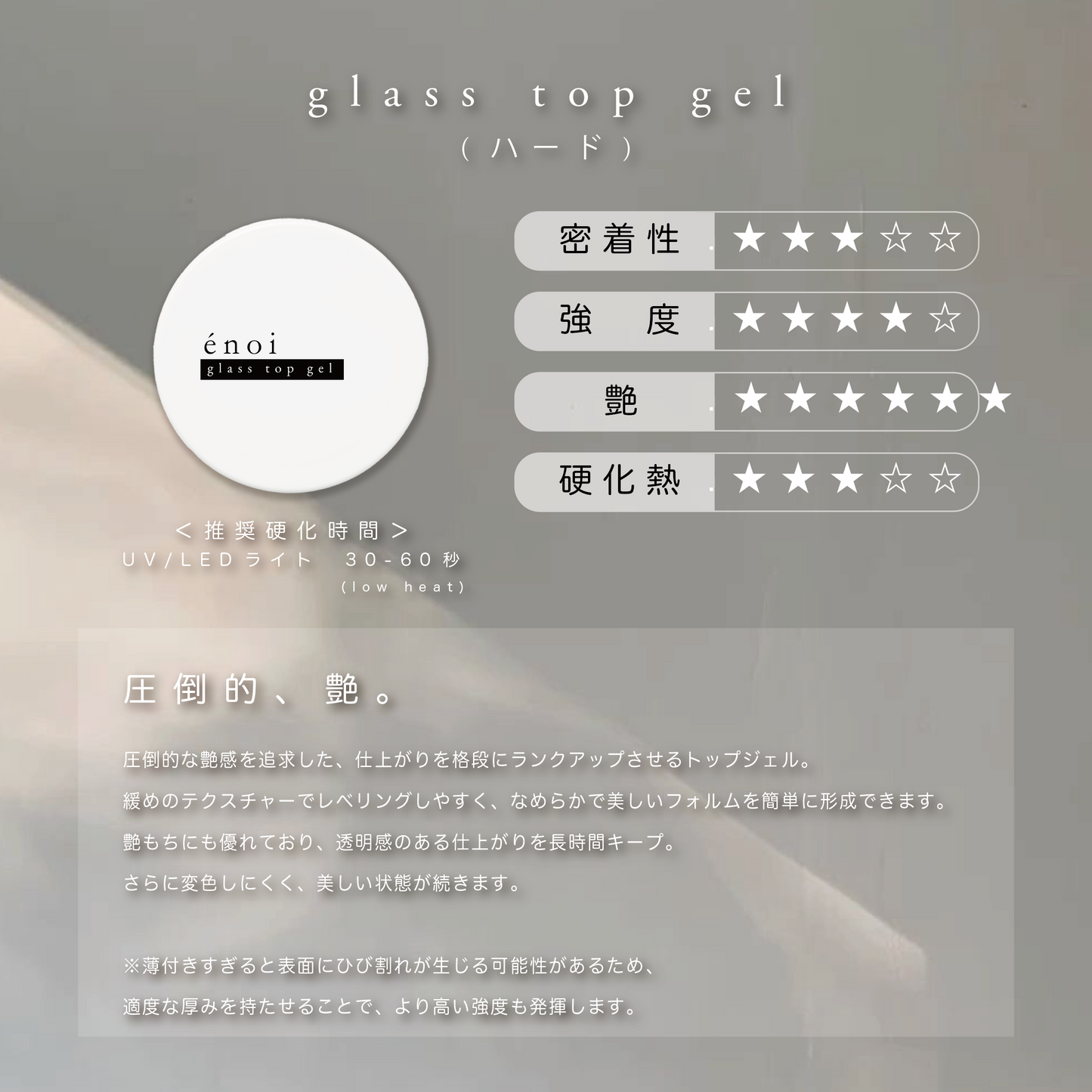 glass top gel - container type -énoi- glass top gel - container type -énoi-